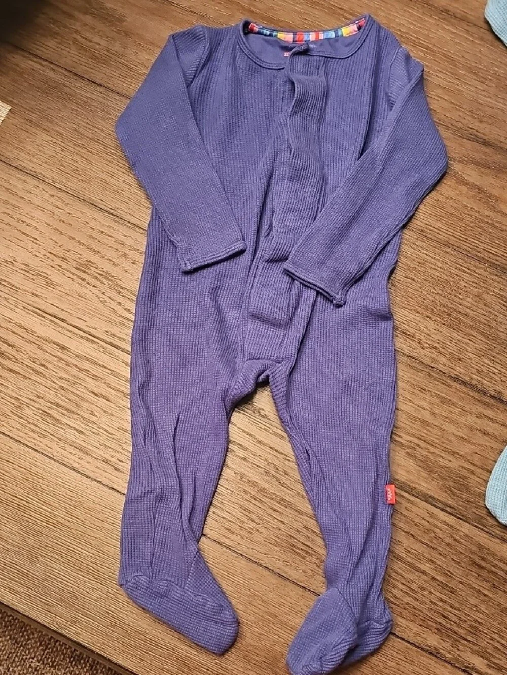 Magnetic Me- 2 Pack Kids One-Piece Footed Romper in Navy Blue and Light Teal